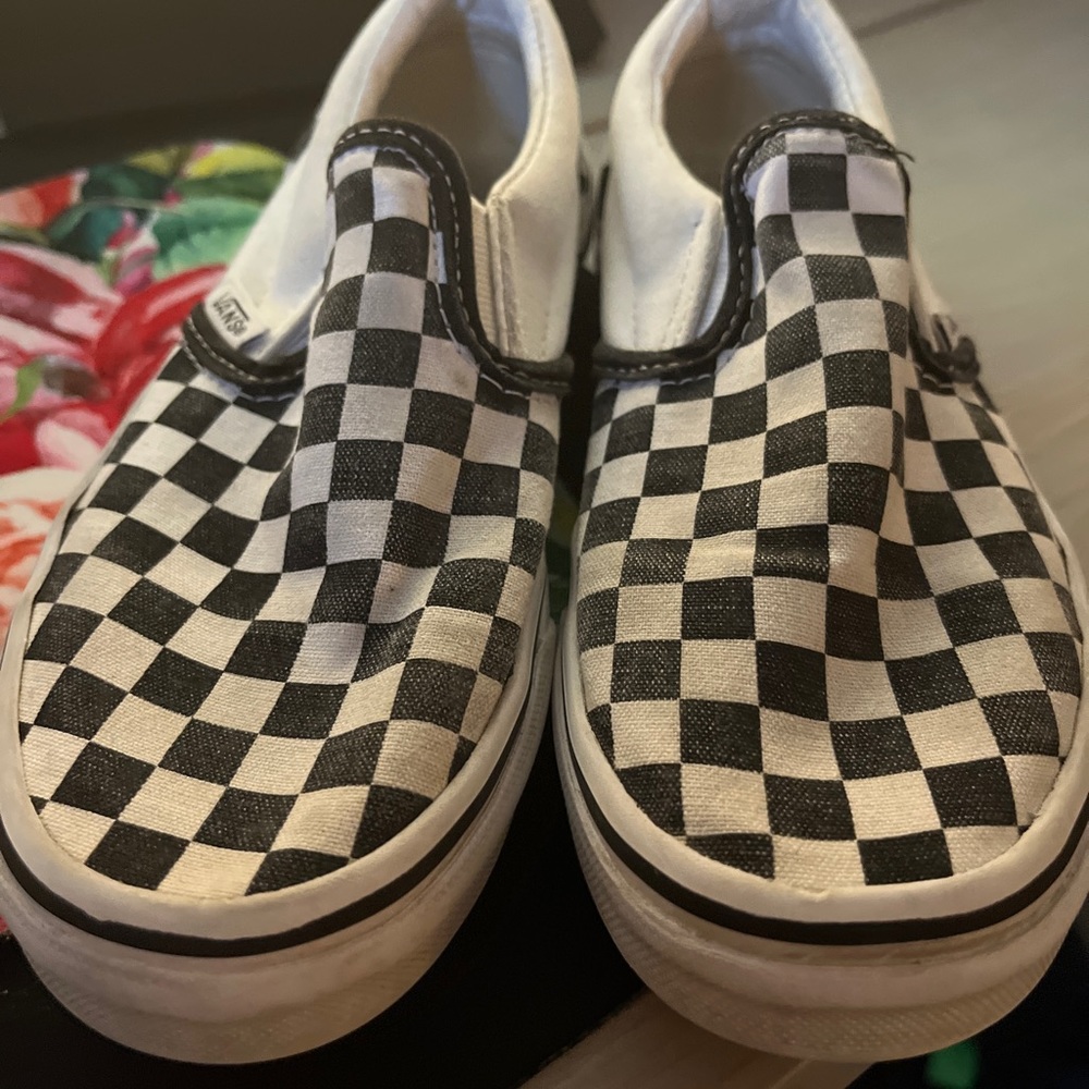 Checkered vans. Kids.
